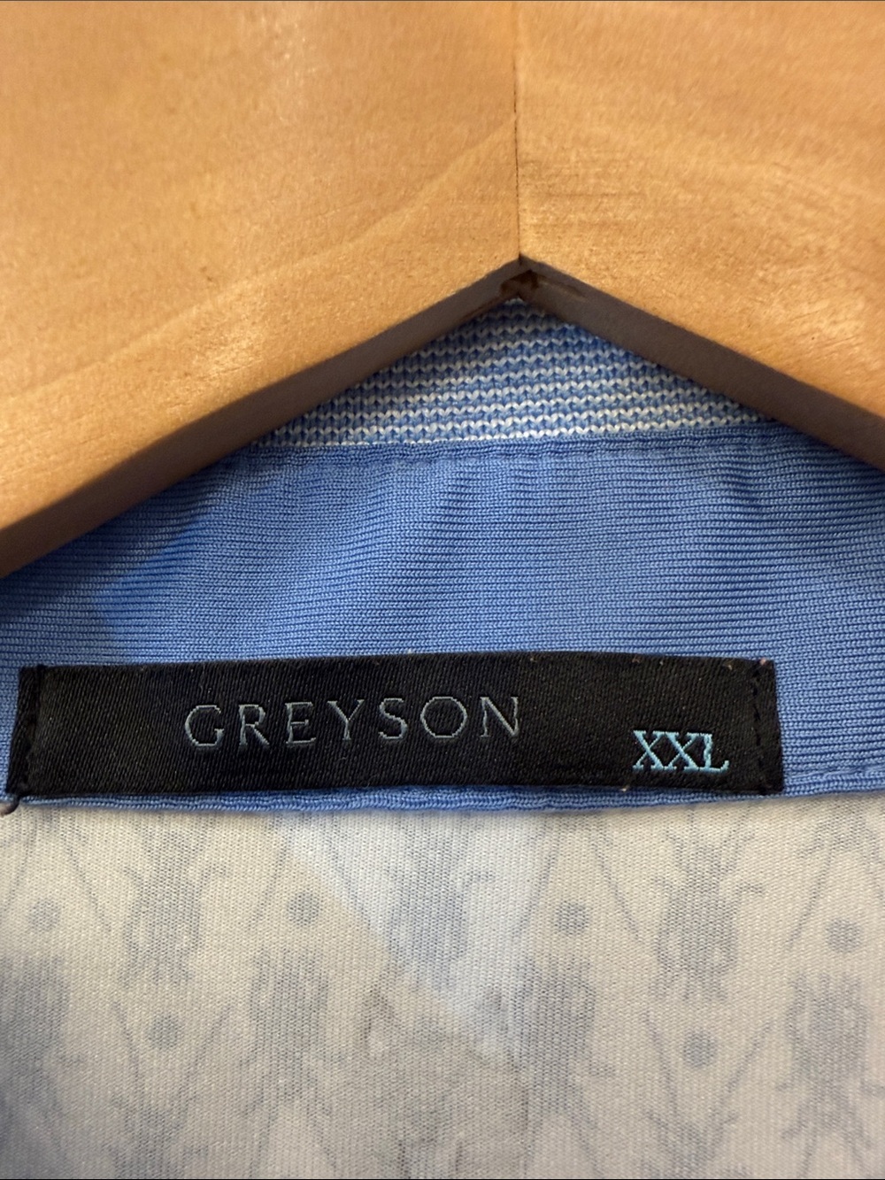 Greyson Blue & White Micro-Pattern‎ Polo - Picture 5 of 7